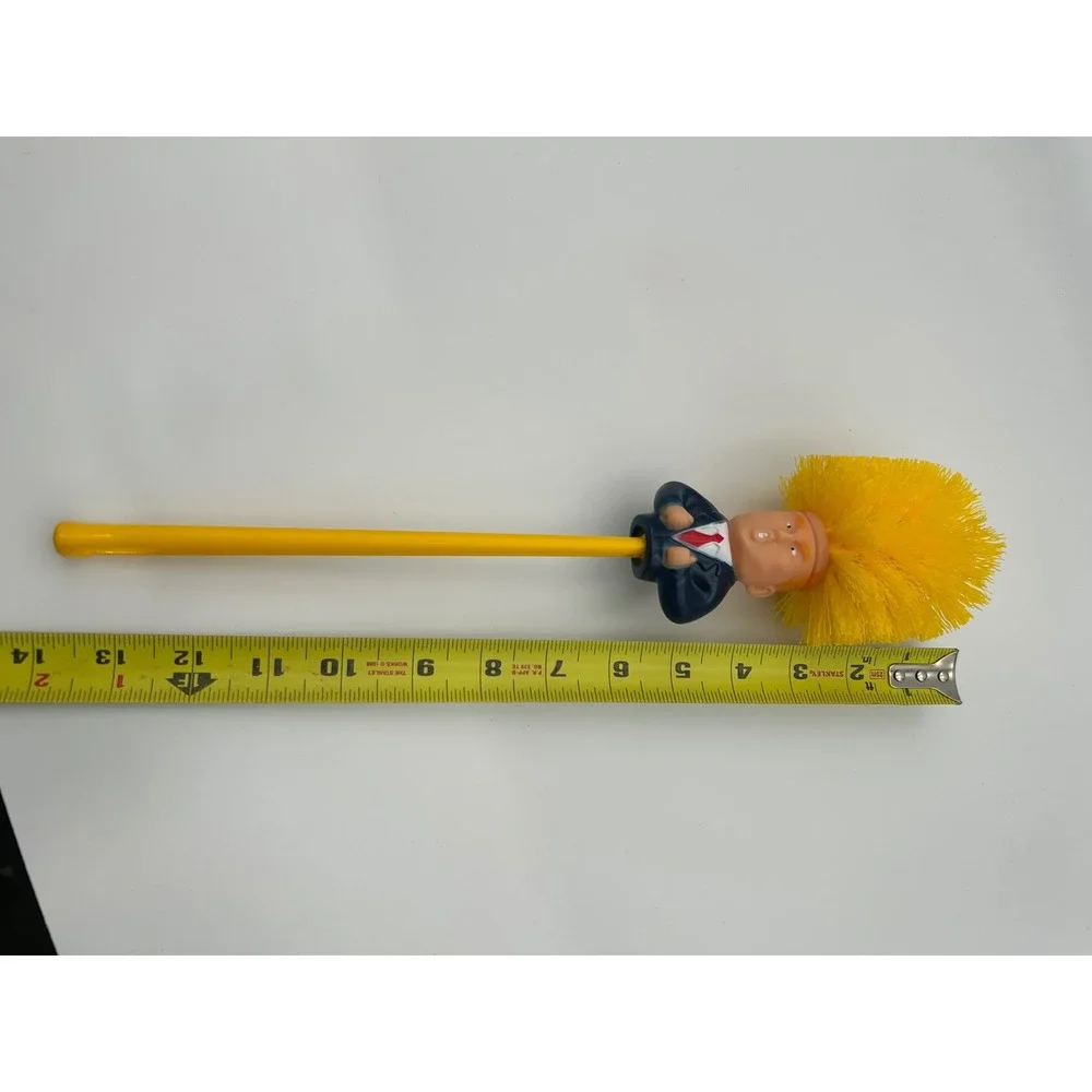 Donald Trump Novelty Toilet Brush Gag Gift Political Satire Yellow Bristles 14
